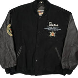 Campus Activities Guess College Varsity Jacket - XL Black Leather