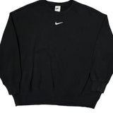 Nike Center Swoosh Sweatshirt - Large Black Cotton