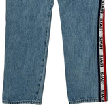 501 Levis Striped Jeans - 27W US 4 Light Wash Cotton