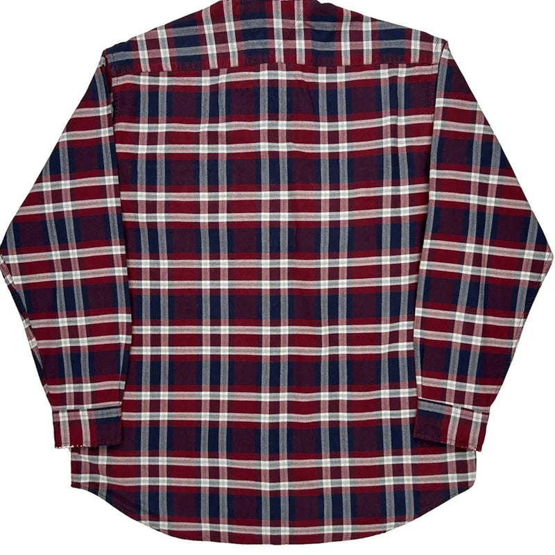 Tommy Hilfiger Checked Flannel Shirt - Small Blue Cotton