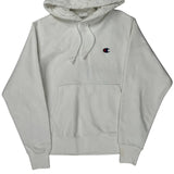 Reverse Weave Champion Hoodie - Small White Cotton