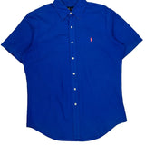 Ralph Lauren Short Sleeve Shirt - Medium Blue Cotton
