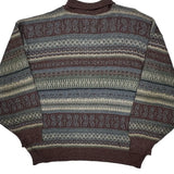 Caroche Argyle Sweater - Large Multicoloured Wool Blend