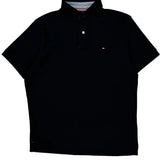 Tommy Hilfiger Polo Shirt - Small Black Cotton