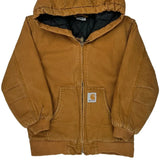 Age 7-8 Carhartt Jacket - Small Brown Cotton