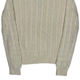 Ralph Lauren Sport Cable Knit Sweater - Large Cream Cotton
