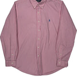 Polo By Ralph Lauren Striped Shirt - Large Pink Cotton