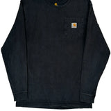 Carhartt Long Sleeve T-Shirt - Small Black Cotton