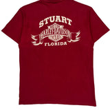 Stuart Florida Harley Davidson Graphic T-Shirt - Large Red Cotton