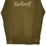 Carhartt Long Sleeve T-Shirt - Small Green Cotton