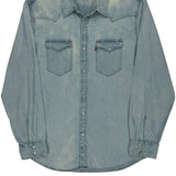 Levis Denim Shirt - Large Light Wash Denim