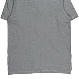 Stretch Tommy Hilfiger Striped Polo Shirt - XL Black & White Cotton