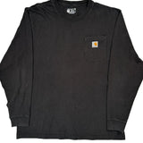 Carhartt Long Sleeve T-Shirt - XL Black Cotton