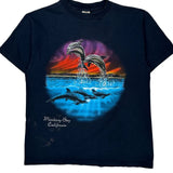 Single Stitch Eagle Graphic T-Shirt - Large Black Cotton