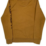 Age 4-6 Carhartt Spellout Hoodie - Small Brown Cotton