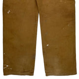 Painted Dickies Carpenter Pants - 36W 32L Brown Cotton