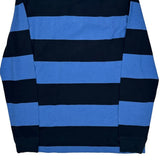Tommy Hilfiger Striped Long Sleeve Polo Shirt - Medium Blue Cotton