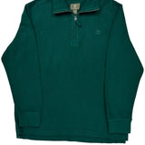 Timberland 1/4 Zip - Large Green Cotton