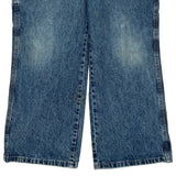 Wrangler Wide Leg Carpenter Jeans - 32W UK 12 Blue Cotton
