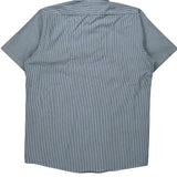 Red Kap Hickory Pinstripe Short Sleeve Shirt - Medium Blue Polyester Blend