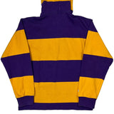 Barbarian Striped Rugby Shirt - Small Yellow Cotton