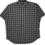 Blake Ralph Lauren Checked Short Sleeve Shirt - XL Black Cotton