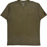 Dickies T-Shirt - Large Green Cotton