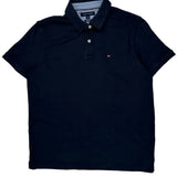 Tommy Hilfiger Polo Shirt - Large Navy Cotton