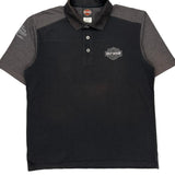 Fort Myers Harley Davidson Polo Shirt - Large Black Cotton Blend