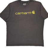 Carhartt Spellout T-Shirt - XL Gray Cotton