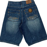 Old Skool Baggy Denim Shorts - 30W 11L Blue Denim