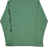 Carhartt Long Sleeve T-Shirt - Large Green Cotton