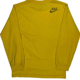 Nike Long Sleeve T-Shirt - Small Yellow Cotton