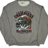 Tampa Bay Buccaneers Nfl Sweatshirt - XL Grey Cotton Blend