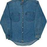 Levis Denim Shirt - Small Blue Cotton