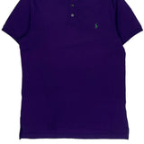 Polo By Ralph Lauren Slim Fit Polo Shirt - Large Purple Cotton