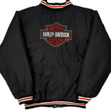 Motorcycles Harley Davidson Varsity Jacket - Large Black Polyester