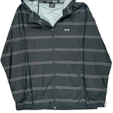 Oakley Striped Windbreaker - Large Black Polyester