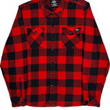 Dickies Checked Flannel Shirt - Large Black Cotton