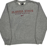 Nike College Sweatshirt - Small Gray Cotton