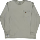 Carhartt Long Sleeve T-Shirt - 2XL Gray Cotton