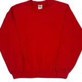 90S Blank Gildan Sweatshirt - Medium Red Cotton Blend