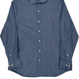 Tommy Hilfiger Slim Fit Shirt - Large Blue Cotton