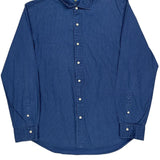 Polo By Ralph Lauren Slim Fit Shirt - XL Blue Cotton
