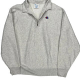 Reverse Weave Champion 1/4 Zip - XL Gray Cotton