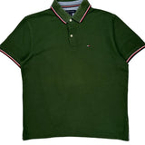 Tommy Hilfiger Polo Shirt - Large Green Cotton