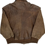 Unbranded Bomber Leather Jacket - Large Brown Leather