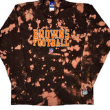 Browns Football Reebok Nfl Long Sleeve T-Shirt - Large Brown Cotton