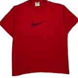 Nike T-Shirt - Medium Red Cotton