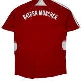 Bayern Munich Adidas 2007-08 Home Football Shirt - Small Red Polyester